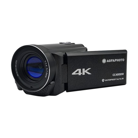Videocamera Impermeabile AGFA Photo 4K CC4000W - Schermo Touch 3'', Zoom 18x, Foto 24MP | Ideale Per Sub E Avventure - Foto 4