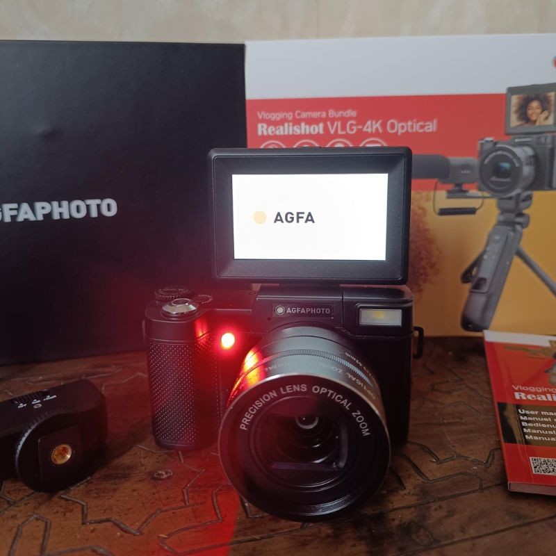 Refurbished Kompaktkamera-Paket für Vlogging – Realishot VLG4K-OPT – 5X optischer Zoom