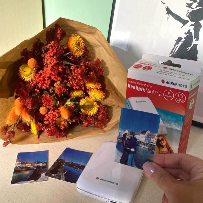 Imprimante Photo Portable - AgfaPhoto Realipix Mini P.2 ZINK - 10 papiers inclus