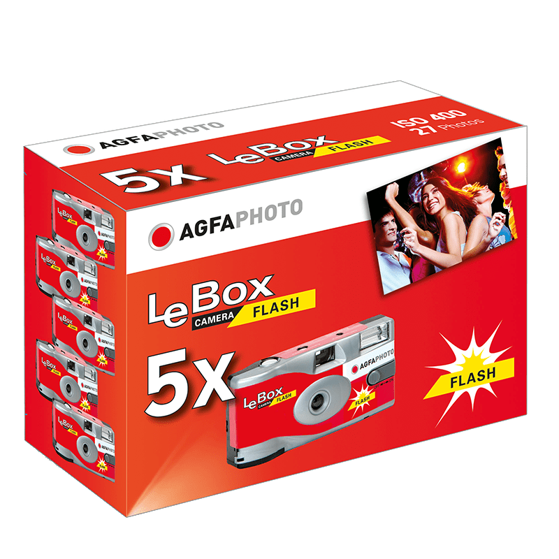 AgfaPhoto Einwegkamera LeBox Flash x5
