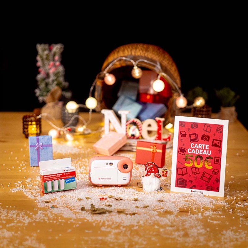 Scatola Regalo di Natale per Bambini: AgfaPhoto Realikids Instant Cam, Scheda SD & Buono Regalo Foto