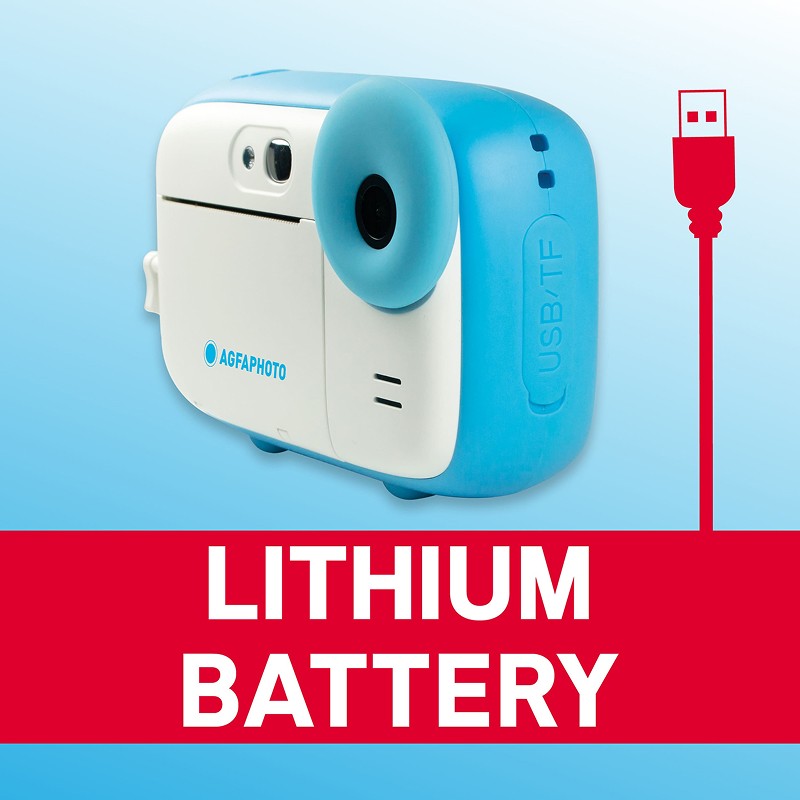 Confezione AgfaPhoto Realikids Instant Cam Rosa + 6 rotoli di carta