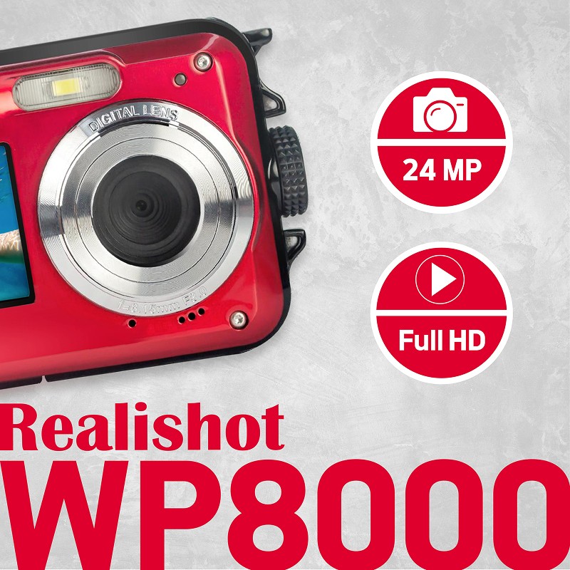 Appareil Photo Numérique Waterproof - AgfaPhoto Realishot WP8000 - Étanche 3m