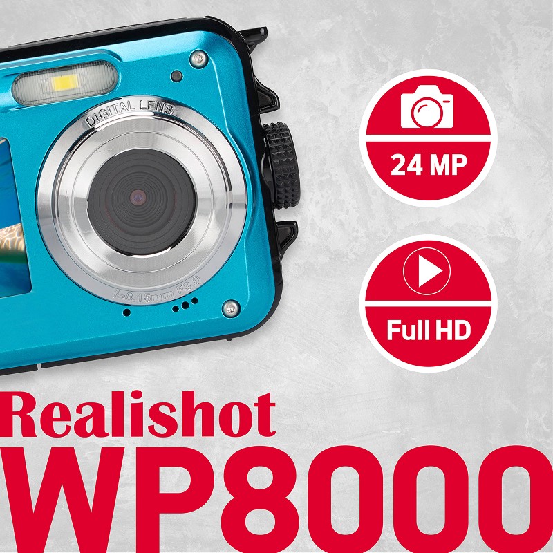 Appareil Photo Numérique Waterproof - AgfaPhoto Realishot WP8000 - Étanche 3m