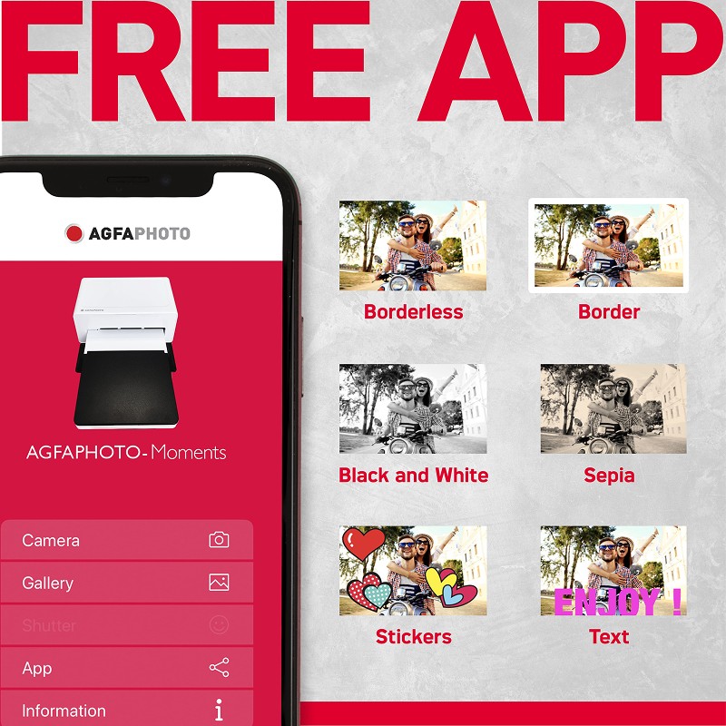 Portable Fotodrucker - AgfaPhoto Realipix MOMENTS - Weiß