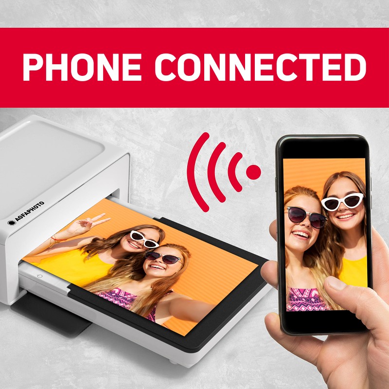 Portable Photo Printer - AgfaPhoto Realipix MOMENTS - White