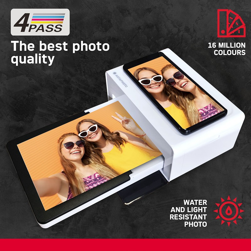 Portable Photo Printer - AgfaPhoto Realipix MOMENTS - White