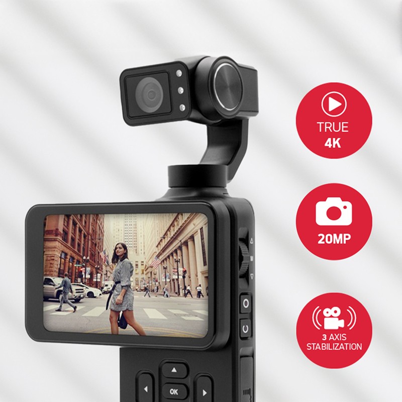 Gimbal-Kamera 4K Realimove MC3X AgfaPhoto - 3-Achsen-Stabilisierung