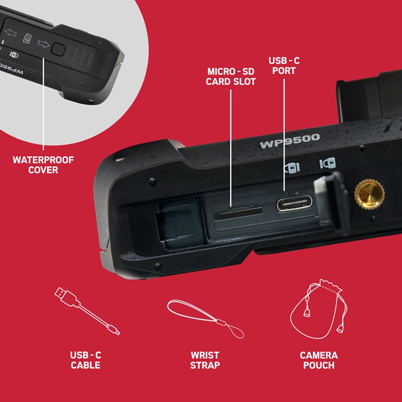 Fotocamera digitale impermeabile - AgfaPhoto Realishot WP9500 – Impermeabile fino a 7 m