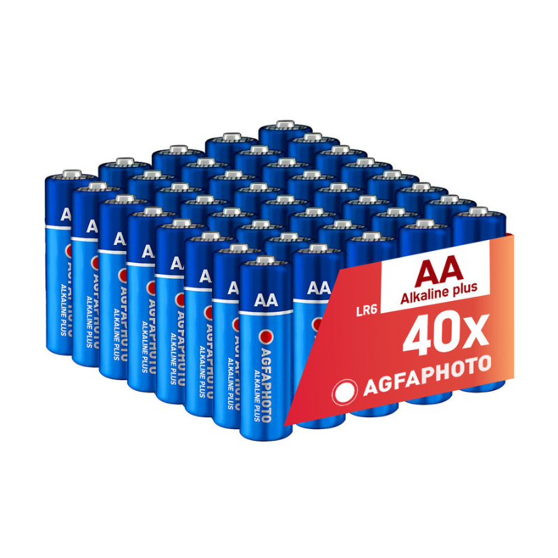 Pack de 40 pilas alcalinas de alto rendimiento AgfaPhoto - LR6 AA