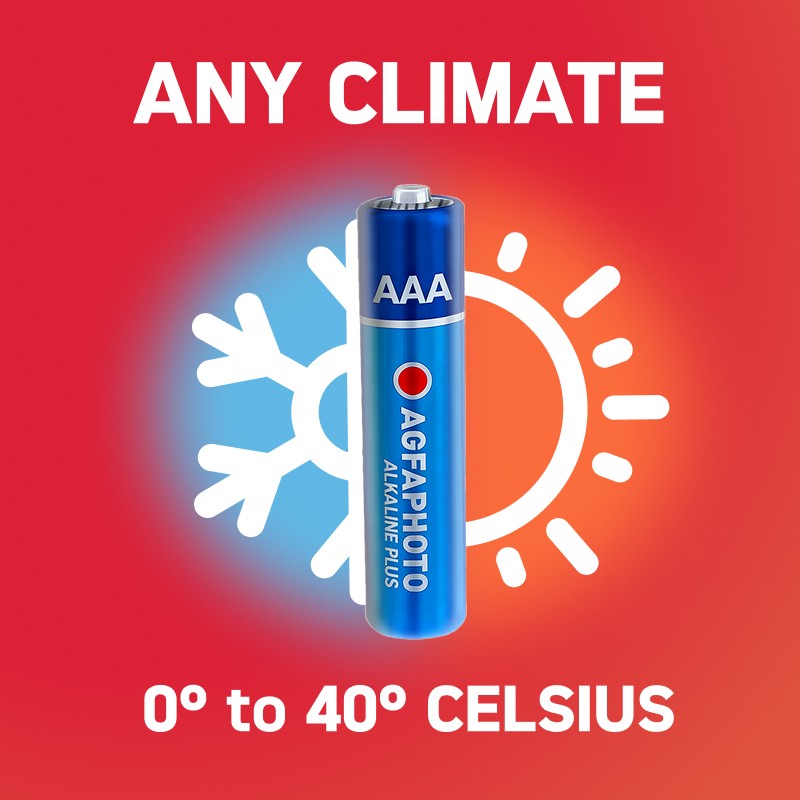 Paquete de 100 pilas alcalinas de alto rendimiento AgfaPhoto - LR03 AAA