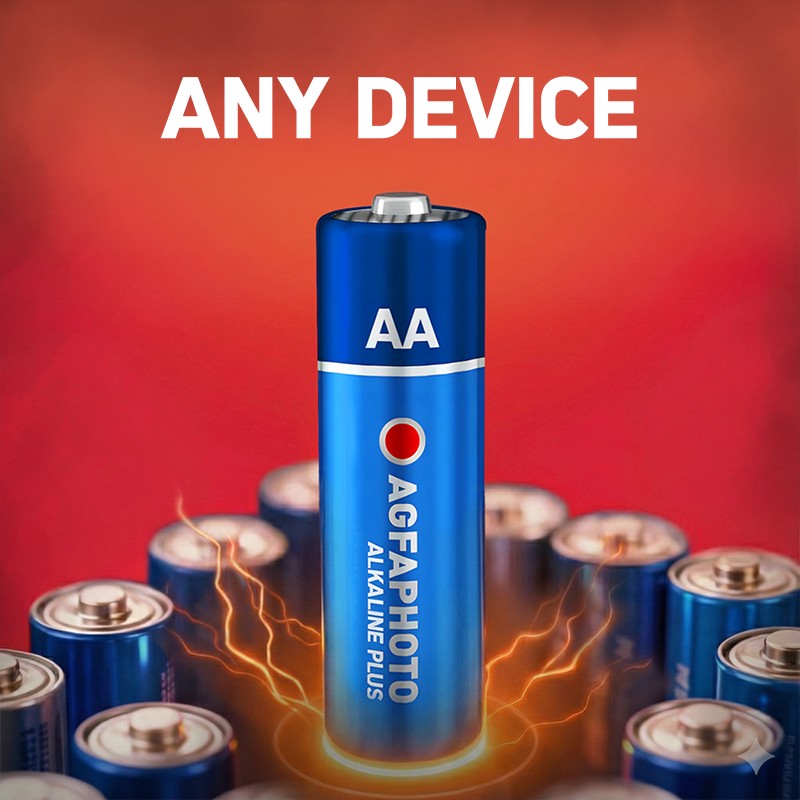 Packung mit 100 AgfaPhoto Hochleistungs-Alkaline-Batterien - LR6 AA