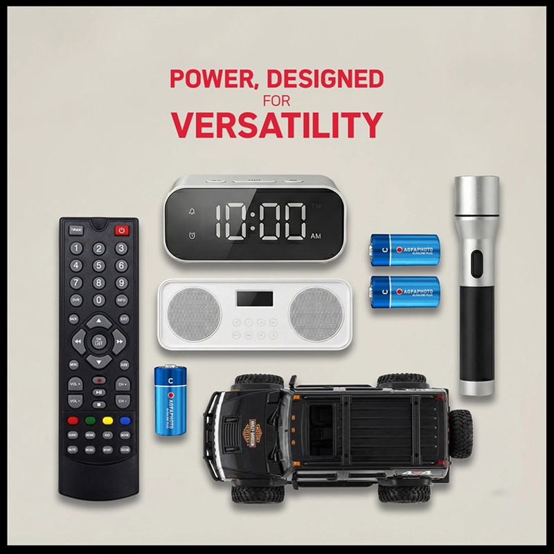 Pack of 12 High Capacity Alkaline Batteries - Baby C - LR14