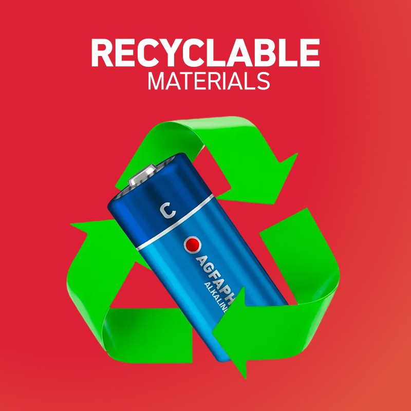 Paquete de 12 pilas alcalinas de alta capacidad - Baby C - LR14