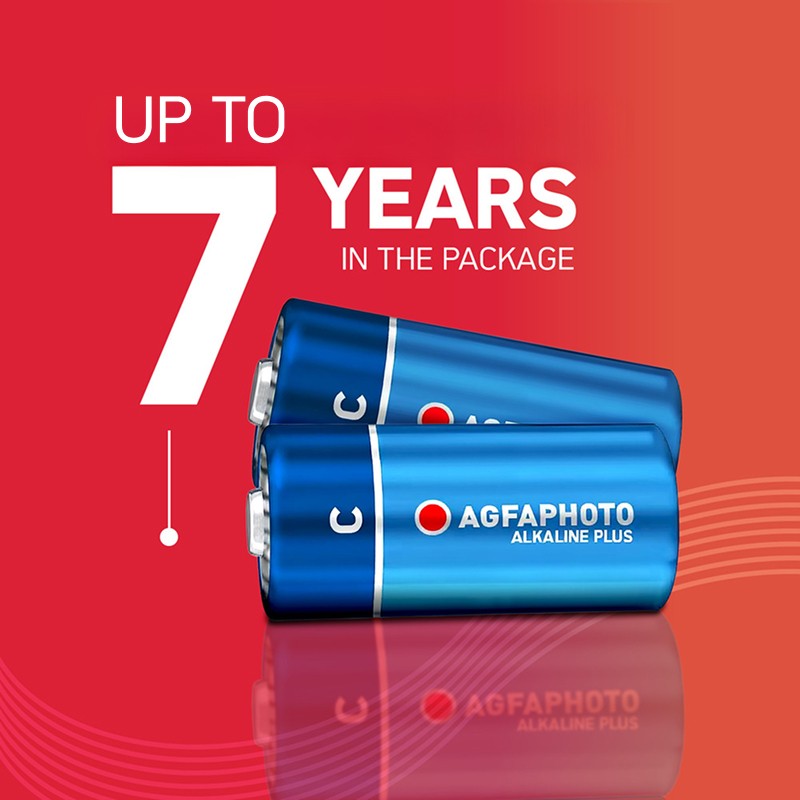 Pack of 12 High Capacity Alkaline Batteries - Baby C - LR14