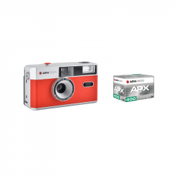 Appareil Photo Argentique Rouge + 1 Pellicule APX 400