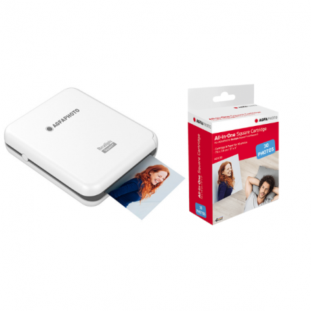 Pack Printer Realipix SQUARE P White + 30 photos