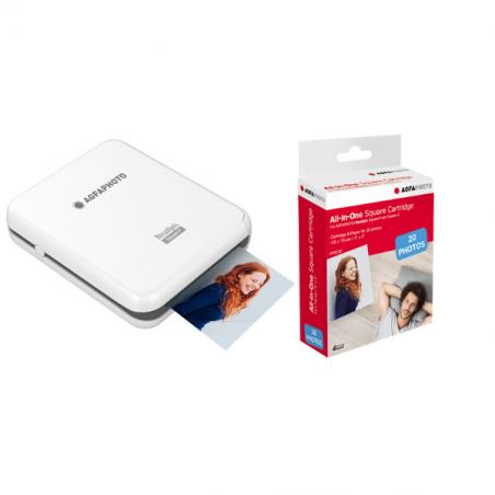 Pack Imprimante Realipix SQUARE P Blanc + 20 photos