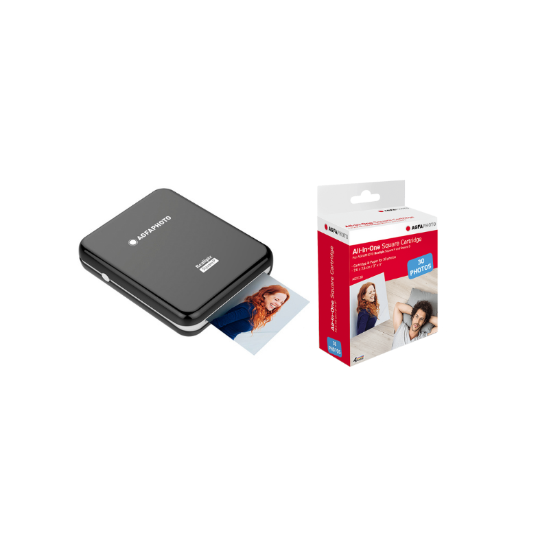Pack Imprimante Realipix SQUARE P Noir + 30 photos