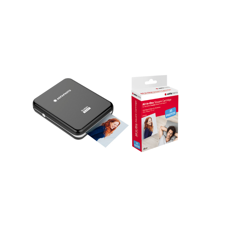 Pack Imprimante Realipix SQUARE P Noir + 20 photos