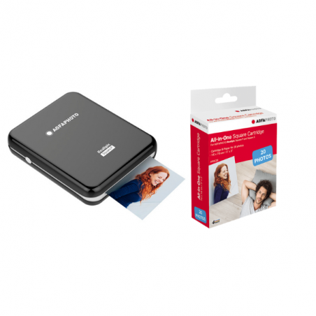 Pack Imprimante Realipix SQUARE P Noir + 20 photos
