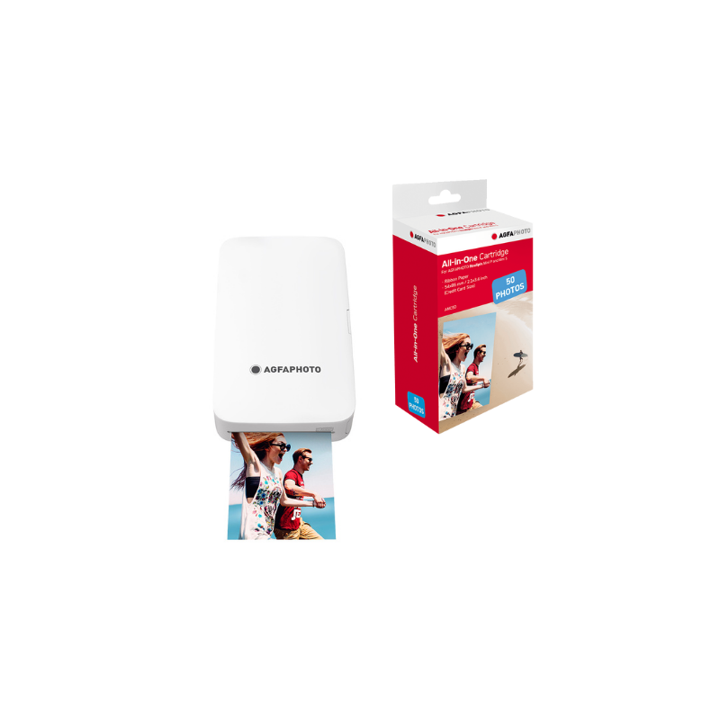 Pack Imprimante Realipix MINI P Blanc + 50 photos