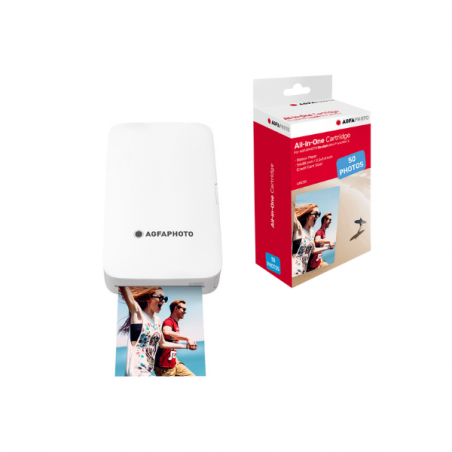 Pack Printer Realipix MINI P White + 50 photos