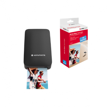 Pack Imprimante Realipix MINI P Noir + 50 photos