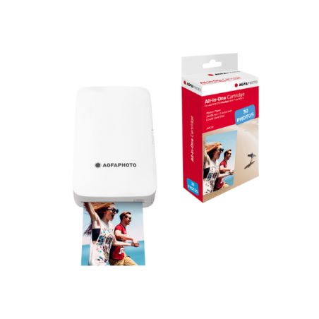 Pack Imprimante Realipix MINI P Blanc + 30 photos