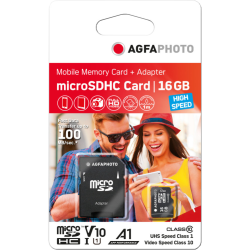 AgfaPhoto Speicherkarte Micro SDHC 16 GB – CLASS 10
