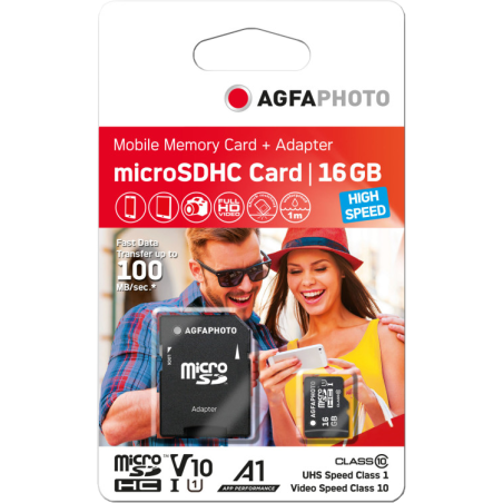 SD-Karte Kamera - AgfaPhoto Micro SDHC Speicherkarte 16GB - CLASS 10