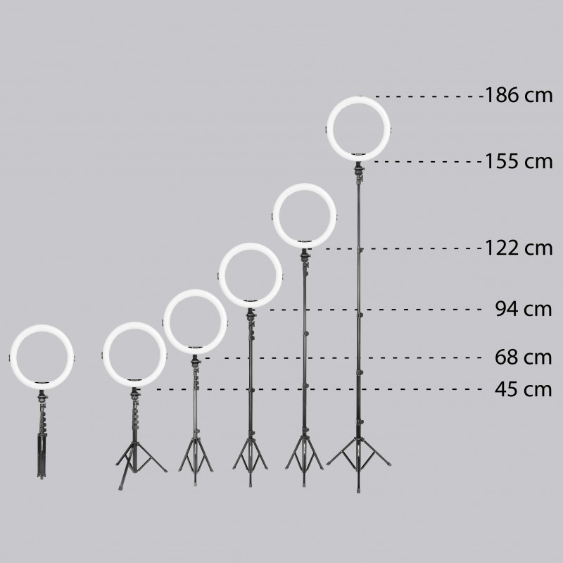 Lampa pierścieniowa - AgfaPhoto Realiview ARL11XL - 120 diod LED - regulowany statyw